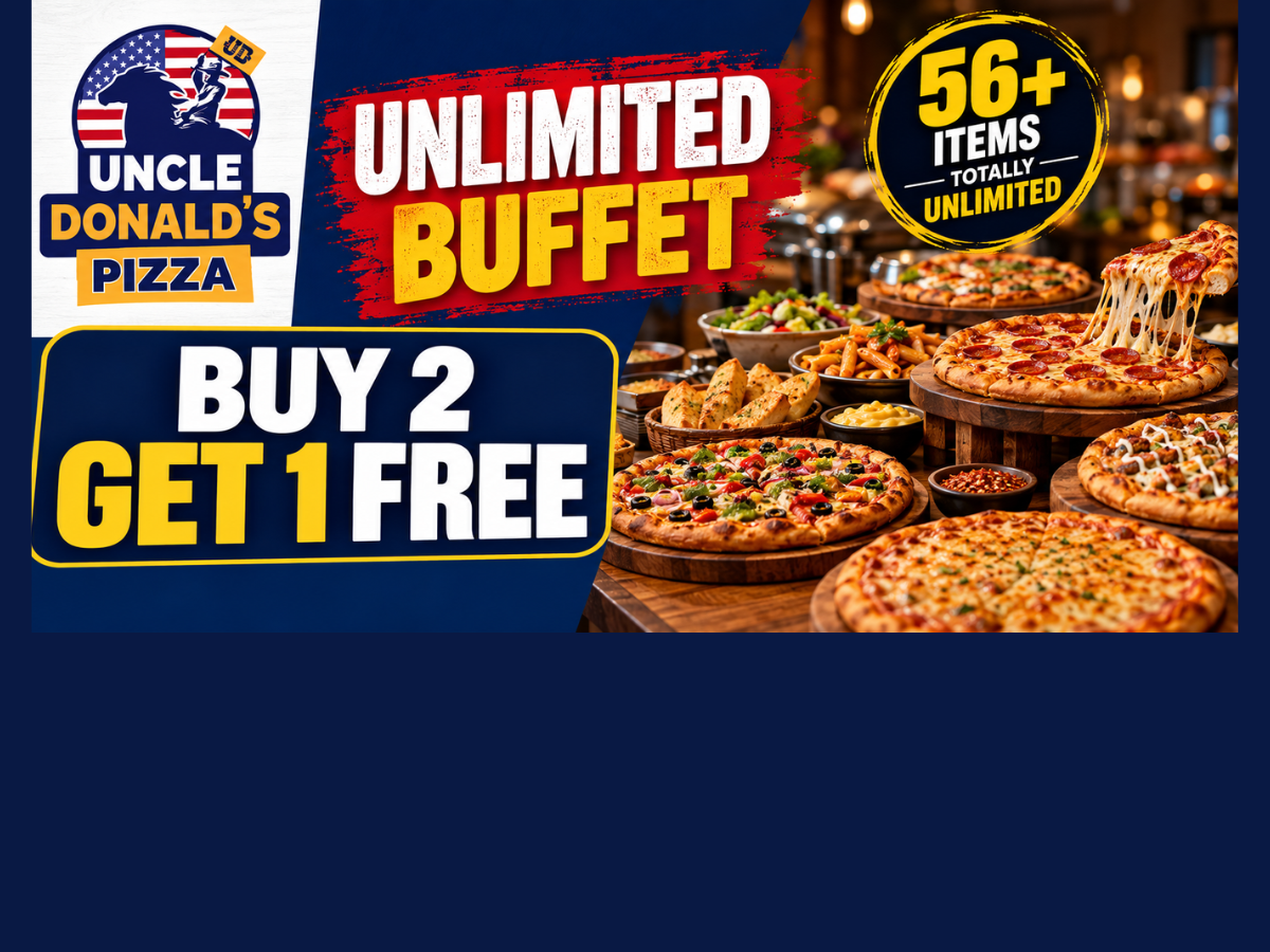 UNLIMITED BUFFET: Buy Two & get One Free