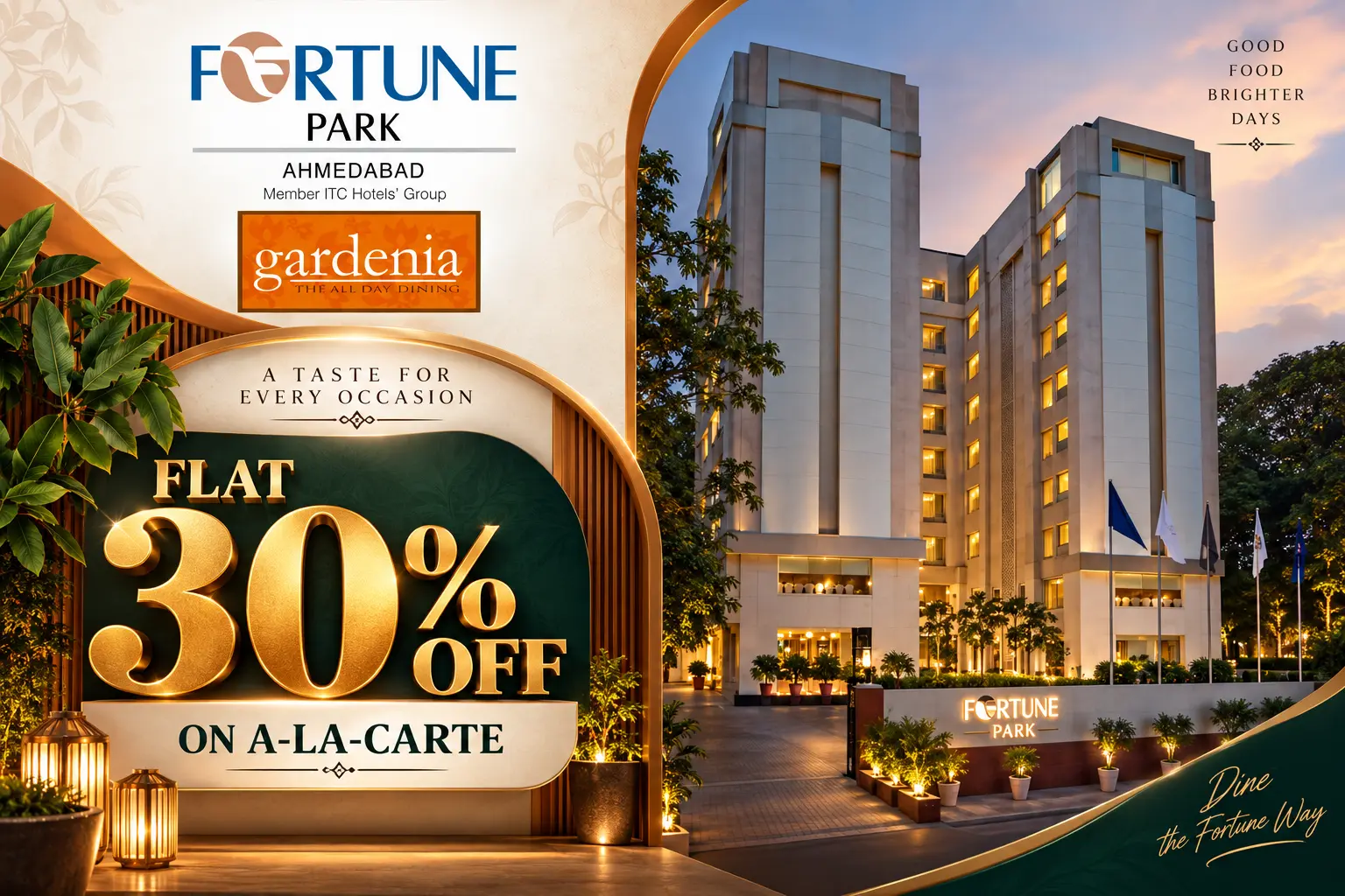 A-LA-CARTE OFFER : Flat 30% off on Your a-la-Carte Bill.